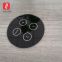 Custom tempered 2mm black color silk screen printed round touch button glass panel