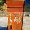 Customized standing outdoor rustproof corten steel city mailbox 2mm 3mm