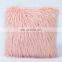 Home decorative plush solid color throw pillow cover for sofa
