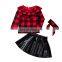 Ruffle Crop Top And Skate Skirt Christmas Baby Girls Boutique Clothing