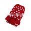 Red Heart Dog Sweatshirt Pet Clothes Knitwear Dog Sweater Dresses