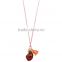 New Arrival High Quality Red Druzy Tassel Pendant Necklace EX03-0024