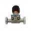 Hygienic Stainless Steel 316 Tri clamp Mini Diaphragm Valve DN8 DN10 With 25.4 TC end