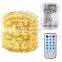 IP65 2020 amazon USB  battery box New Fairy Music Christmas LED Copper holiday string Lights With Remote Control