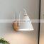 Nordic wooden wall lights modern bedside wall lamp