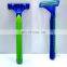 2 blades face razor Popular hot selling disposable shaver high quality twin bades handle shaver