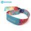 13.56MHz LOGO printed and barcode NFC wristband Woven RFID Bracelet for Event