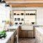 American Style Design Kitchen Cabinets With Marble Statement Island