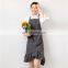 New Japanese Cotton Heavy Duty Custom Print Fashion Adult Florist Korea Work Ruffle Apron