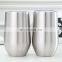 Stainless Steel Egg Wine Cups Double Wall 16oz Stainless Wine Tumbler With tritan lid