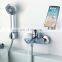 Clear Acrylic Bath Shower Cellphone Holder Wall Mounted Cell Phone Stand Holder Bracket Phone Handset Bracket