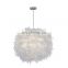 Modern Nordic Minimalist Style Feather Pendant Light Round Ball Droplight Creative Ceiling Hanging Lights For Living Room