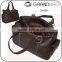 guangzhou supplier genuine leather ladies tote bag shoulder bag with dual handles