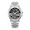 OEM Brand Wrist watch custom logo Mechanical Skeleton Black Dial Watches Water prooft Stainless Steel luxury men automatic watch