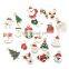 Mixed Christmas Charms Pendants Enamel Bracelet Party Home Metal Craft Decoration Tree Hanging DIY Jewelry Accessories