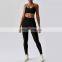 2 Pcs Seamless Cross Backless Sports Bras Sets Custom Logo High Waist Yoga Leggings