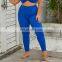 Plus Size Custom V Shaped Back Yoga Leggings Women High Waist Sports Sweat Wicking Pants