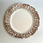 13 inch Wholesale Cheap Party Dinnerware Plastic Floral Copper Rose Gold Silver Charger Plates Wedding