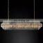 Custom Made Modern  Large  EMILE RECTANGULAR Linear CHANDELIER Hotel  Villa  Decorative Iiving Room  Luxury Ceiling Chandelier