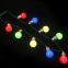 Christmas Multi Color Round Bulb 9 Light Necklace For Party