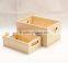 2016 high quaility big size pine wooden food or small thing storage box without lid of 2 set