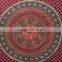 FLORAL Mandala Turkish round beach towel Hippie embroidered Handcrafted Indian tapestry