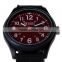 Men's Military Red Dial Black Fabric Strap Date Sport Army Watch MR054