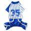 Fashion Pet Baseball Uniform Black and White Vertical Striped Dog Tracksuit