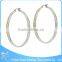 ZS17245 medical steel wholesale hoop earring supplier carving white gold earrings