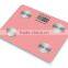 body fat weighing scale with blue backlight and BMI