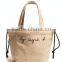 Customized canvas tote insulated drawstring lunch bag