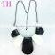 New style black and white metal sheet shape chain designer chunky necklace