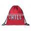 High Quality 3D Printed Chill Red Recycled Rope Drawstring Bag