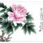 Beautiful modern pure handmade peony flower art work painting