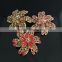 Zinc Alloy Color AB Rhinestone Flower Brooch Pin,Crystal Brooches For Decoration