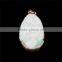 Golden Electroformed Edge Dyed Colors Owl Agate Druzy Drusy Quartz Stone Pendant Necklace--OEM Welcome