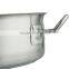 High tempered 2qt commercial Kitchen pasta casserole sauce cooking pot with stainless steel hotel restaurant double-ply bottom