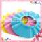 2015 China manufacturer haishu ningbo good quality waterproof plastic baby shower cap baby shower cap