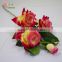 luxury artificial silk flower with scented from china 3 open rose and 1 bud