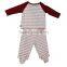 Wholesale baby striped clothes factory cartoon design unisex newborn baby clothes set