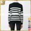 Hot sell woman fashion suit stripe wool sweater