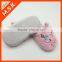 pink fluffy animal home slipper