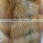 Korean Style Coats Sleeveless Long Natural Fox Fur Vests