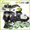 wholesale retractable green metal frame pu wheel roller skate shoes