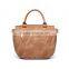 Popular brown preppy style buckle with snap button flap women crossbody bag