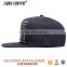 5 Panel Black Acrylic Custom Snapback Hats With Metal Plate Logo