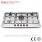 2016 high quality SS panle 5 burner gas stove/ 5 burners gas stove with pressure knob and Ac/Battery ignition JY-S5084