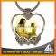 Best selling gold Euro religious souvenir printing Christian heart shaped keyring