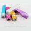 OEM Gift Factory Outlet Portable Charger Mini Square Aluminium Metal Rosh Power Bank 2600mah 2200mah 2000mah