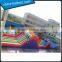 Huge Inflatable Rainbow Obstacle Course Equipment / Inflatable Wipeout Obstacle Course Game